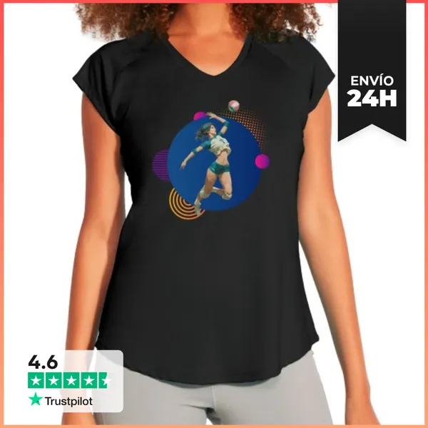 Camiseta Deportiva Mujer Camiseta De Voleibol Opuesto LaTostadora