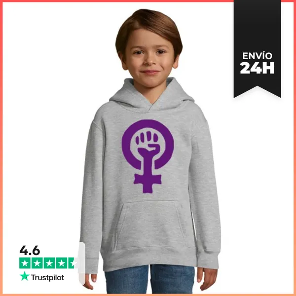 Sudadera Para Niños Con Capucha Feminismo LaTostadora