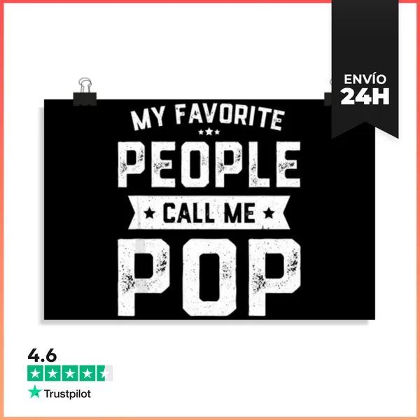 Póster Horizontal Mis Personas Favoritas Me Llaman Pop