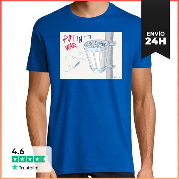 Camiseta Hombre Clásica Poner En La Guerra LaTostadora