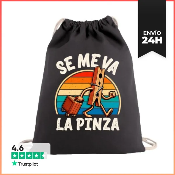 Mochila Saco Con Cuerdas Se Me Va La Pinza Vintage Humor Friki