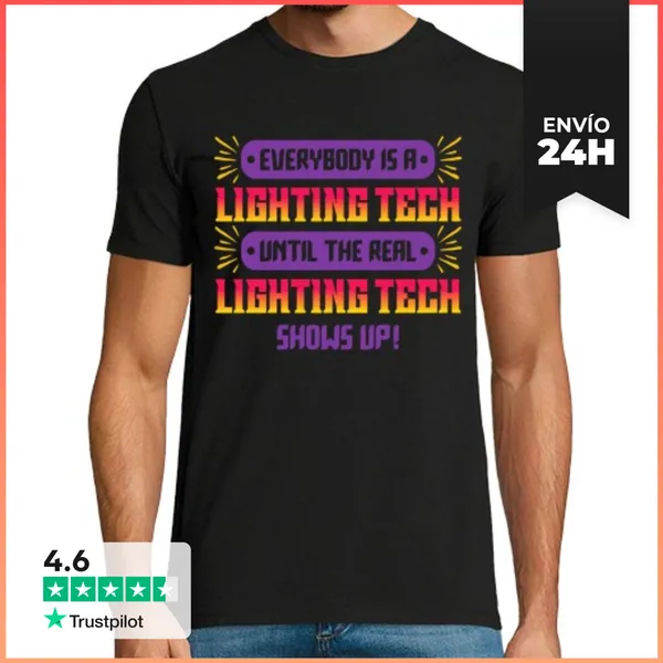 Camiseta Hombre Clásica Técnico De Iluminación Técnico De Ilumi