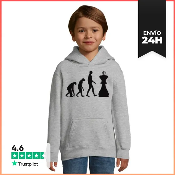 Sudadera Para Niños Con Capucha Ajedrez / Ajedrez LaTostadora
