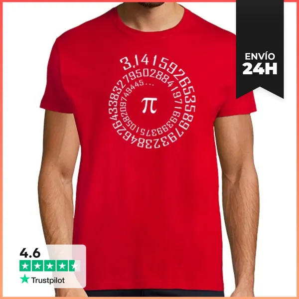 Camiseta Hombre Clásica Número Pi - Camiseta LaTostadora