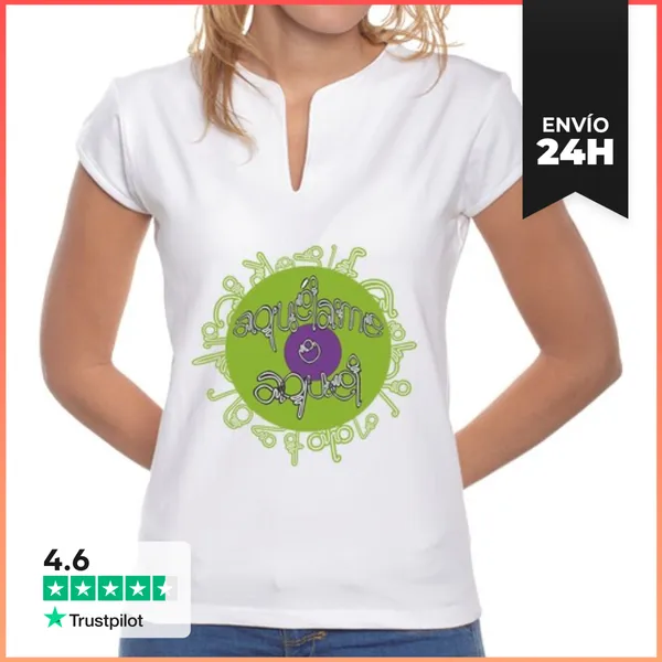 Camiseta Mujer Cuello Mao AQUELAME O AQUEL LaTostadora