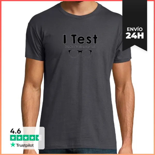 Camiseta Hombre Clásica I Test On Production Server LaTostadora