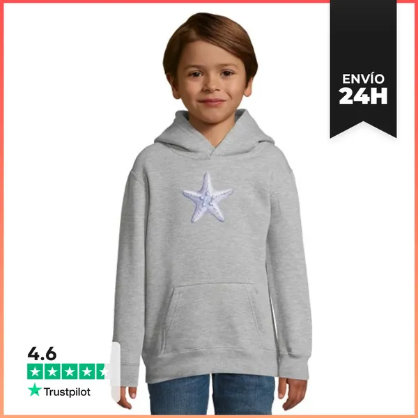 Sudadera Para Niños Con Capucha Estrella De Mar LaTostadora