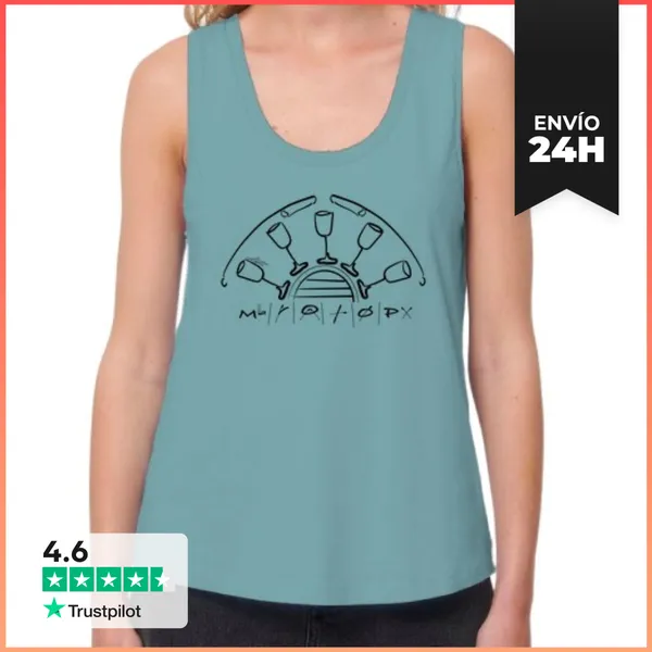Camiseta Mujer Sin Mangas, Loose Fit Arco Herradura 2 LaTostadora