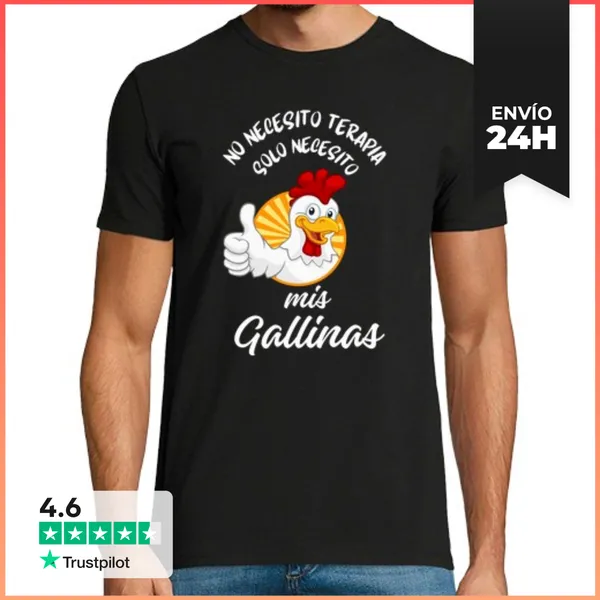 Camiseta Hombre Clásica Amante De Las Gallinas LaTostadora
