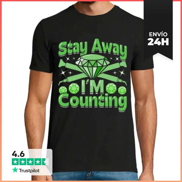 Camiseta Hombre Clásica Artista De Diamantes Mantente Alejado