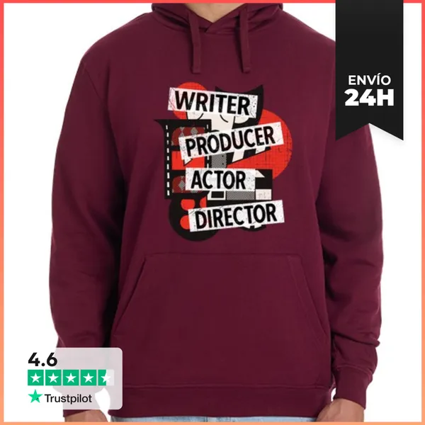 Sudadera Unisex Con Capucha Escritor Productor Actor Director De
