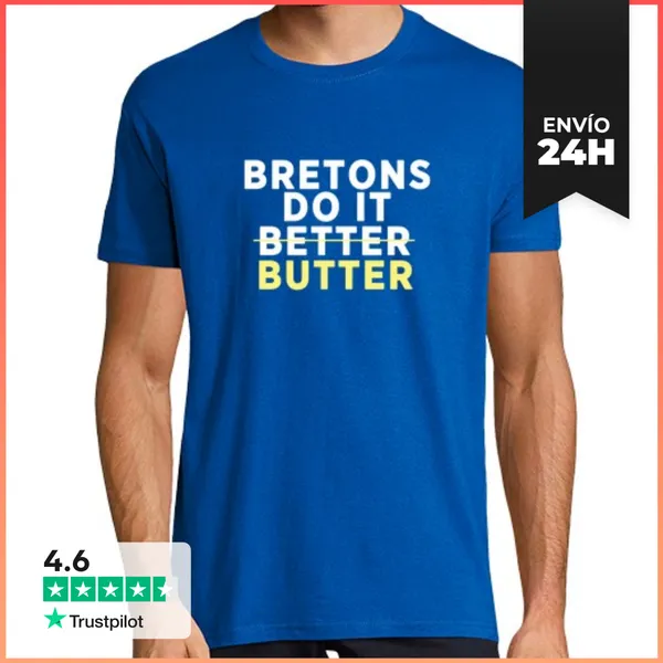 Camiseta Hombre Clásica Mantequilla Breton Hacerlo LaTostadora