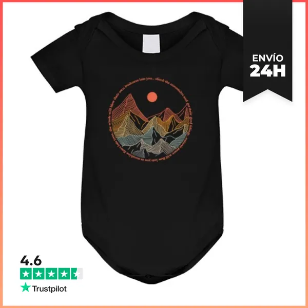 Body Bebé MONTAÑAS RETRO PUESTA DE SOL LaTostadora