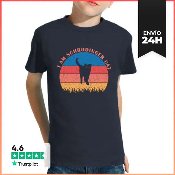 Camiseta Clásica Para Niños Gato De Schrödinger LaTostadora