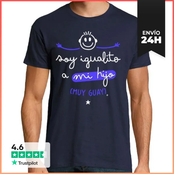 Camiseta Hombre Clásica Soy Igualito A Mi Hijo LaTostadora