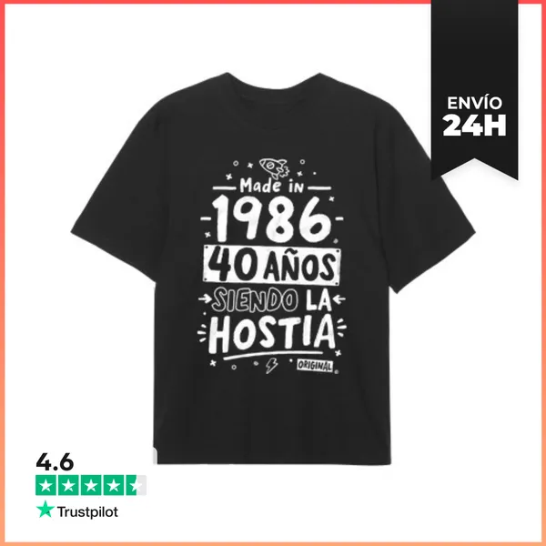 Camiseta Oversize 1986 40 Años Siendo La Hostia LaTostadora