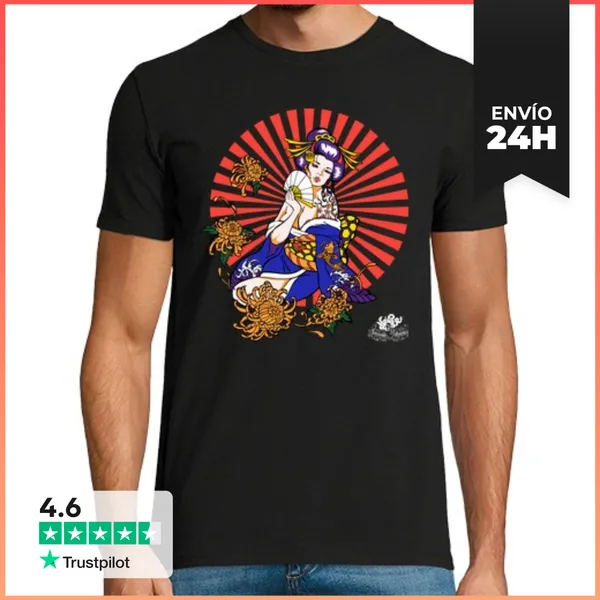Camiseta Hombre Clásica Geisha LaTostadora