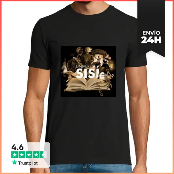 Camiseta Hombre Clásica Hombre, Manga Corta, Negra, Calidad Extra