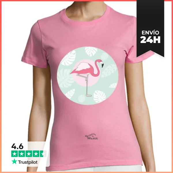 Camiseta Mujer Clásica Be A Flamingo LaTostadora