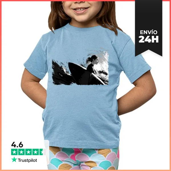 Camiseta Clásica Para Niños Free Style. Surfera LaTostadora