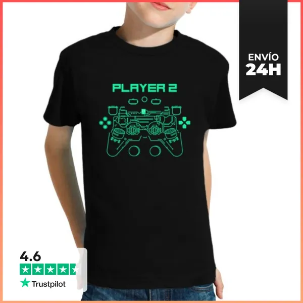 Camiseta Clásica Para Niños Player 2 LaTostadora