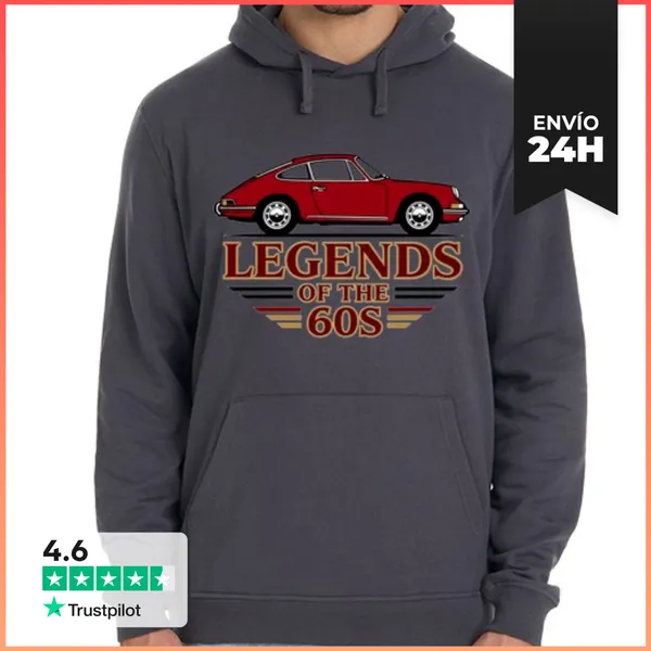 Sudadera Unisex Con Capucha LEGENDS OF THE 60S PORSCHE 911
