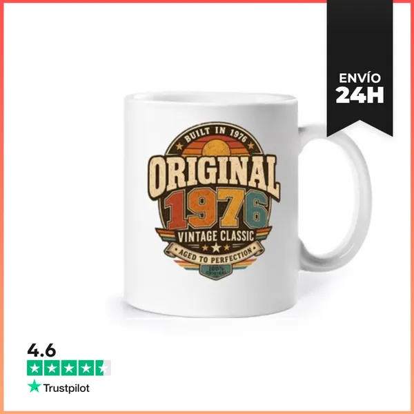 Taza Original 1976 Vintage Classic Age To Perfection. Great