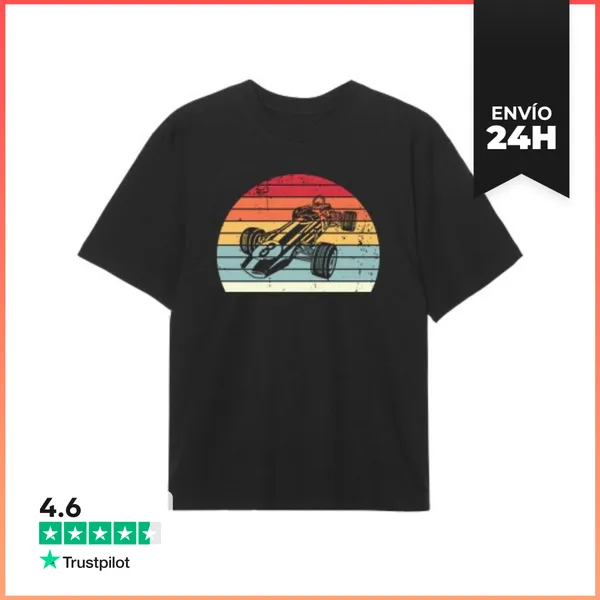 Camiseta Oversize F1 1970 RETRO VINTAGE PUESTA DE SOL LaTostadora