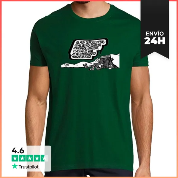 Camiseta Hombre Clásica Camiseta Nivel De Vida LaTostadora