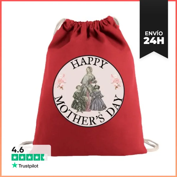 Mochila Saco Con Cuerdas Feliz Día De La Madre 8 LaTostadora
