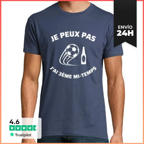 Camiseta Hombre Clásica No Puedo Tener 3er Medio Tiempo Humor