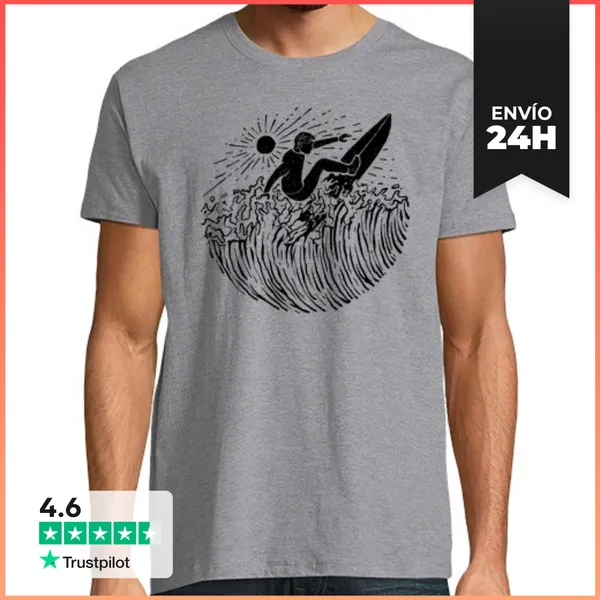 Camiseta Hombre Clásica Surf LaTostadora