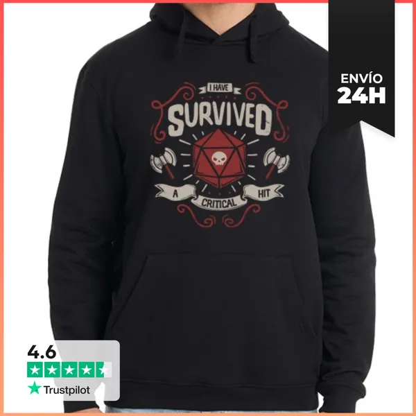 Sudadera Unisex Con Capucha Critical Hit Survivor LaTostadora