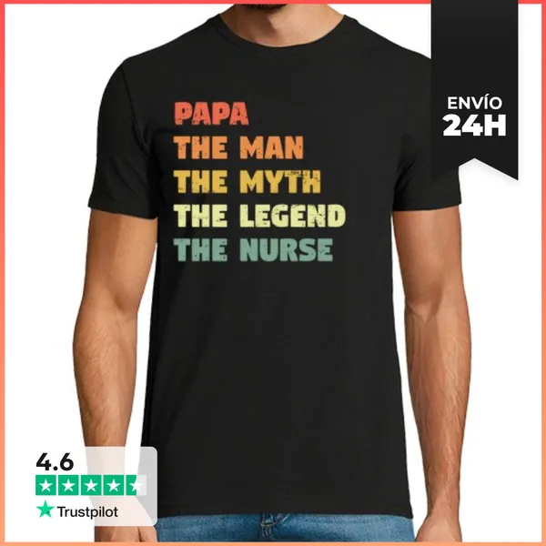Camiseta Hombre Clásica Enfermera Regalo Divertido Para Él Enfe