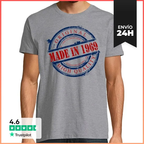 Camiseta Hombre Clásica Made In 1969 LaTostadora