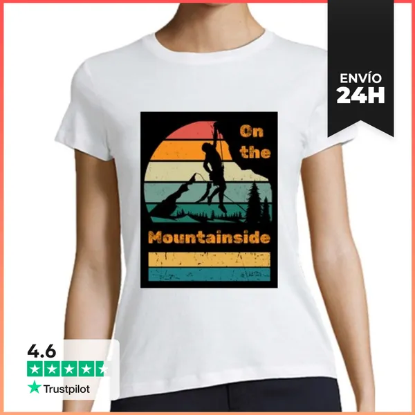 Camiseta Mujer Clásica En La Ladera De La Montaña LaTostadora