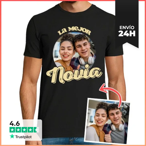 Camiseta Hombre Clásica Camiseta La Mejor Novia Foto