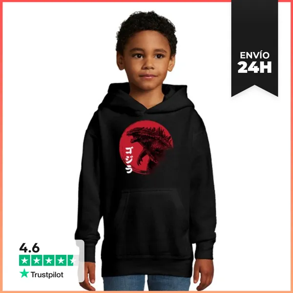 Sudadera Para Niños Con Capucha Red Sun Kaiju LaTostadora