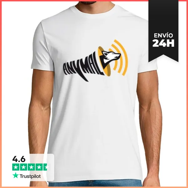 Camiseta Hombre Clásica Oficial Anymal - Blanco LaTostadora