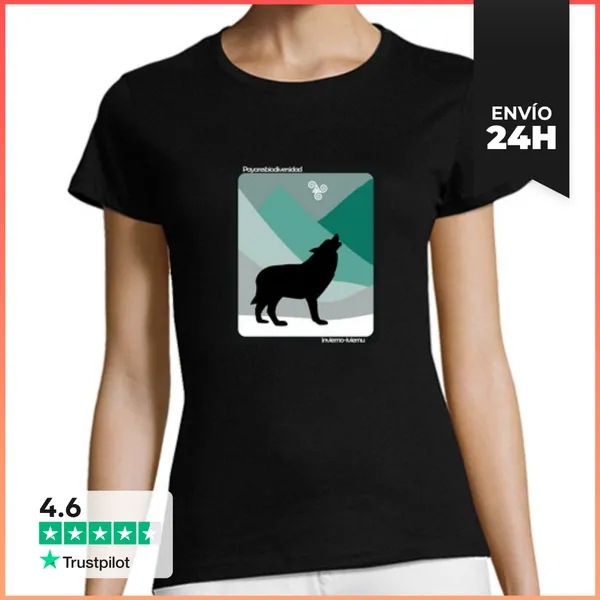 Camiseta Mujer Clásica Invierno Payares Lobo LaTostadora