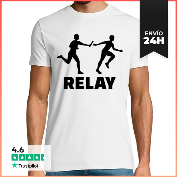 Camiseta Hombre Clásica Carrera De Relevos LaTostadora