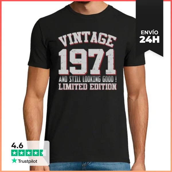 Camiseta Hombre Clásica Vintage 1971 Y Stiil Que Parece Bueno