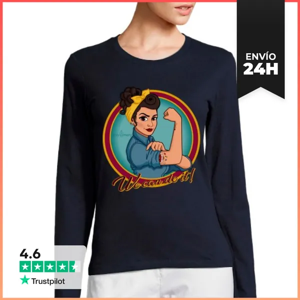 Camiseta Mujer Manga Larga We Can Do It LaTostadora