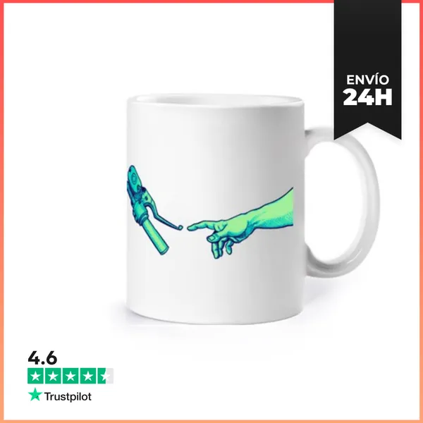 Taza La Creación De La Pintura Parodia Del Artista De La