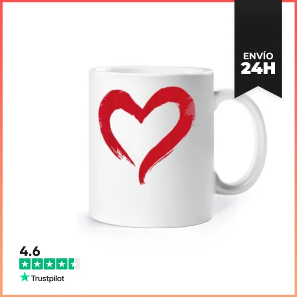 Taza Romántico Dibujo De Pareja Enamorada En San Valentín