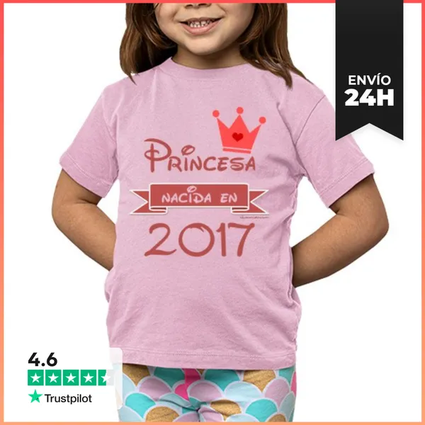 Camiseta Clásica Para Niños Princesa Nacida En 2017 LaTostadora