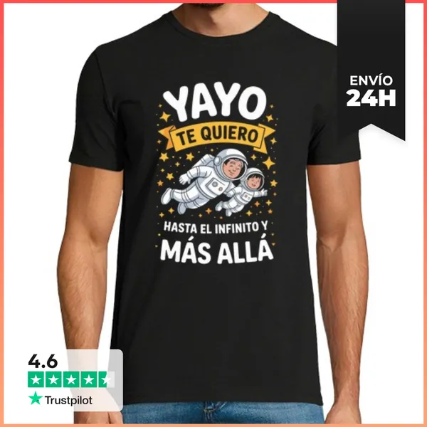Camiseta Hombre Clásica YAYO TE QUIERO HASTA EL INFINITO Y MÁS