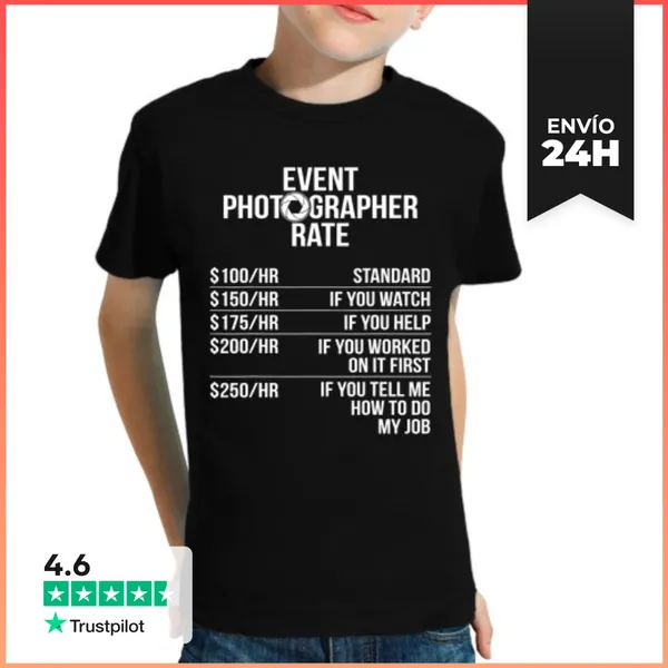 Camiseta Clásica Para Niños Fotógrafo De Eventos Personal De