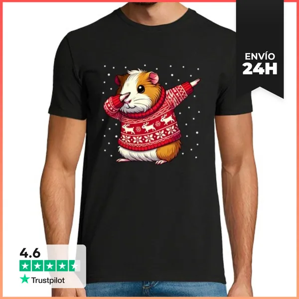 Camiseta Hombre Clásica Amante De Los Conejillos De Indias Navi