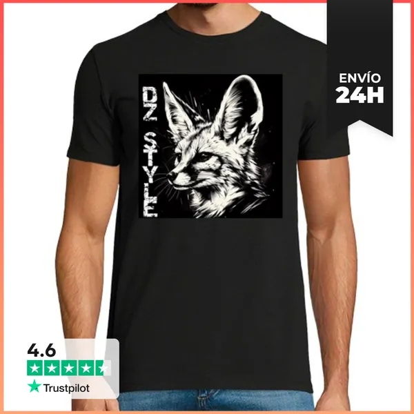 Camiseta Hombre Clásica La Mirada De Fennec: Espíritu Argelino